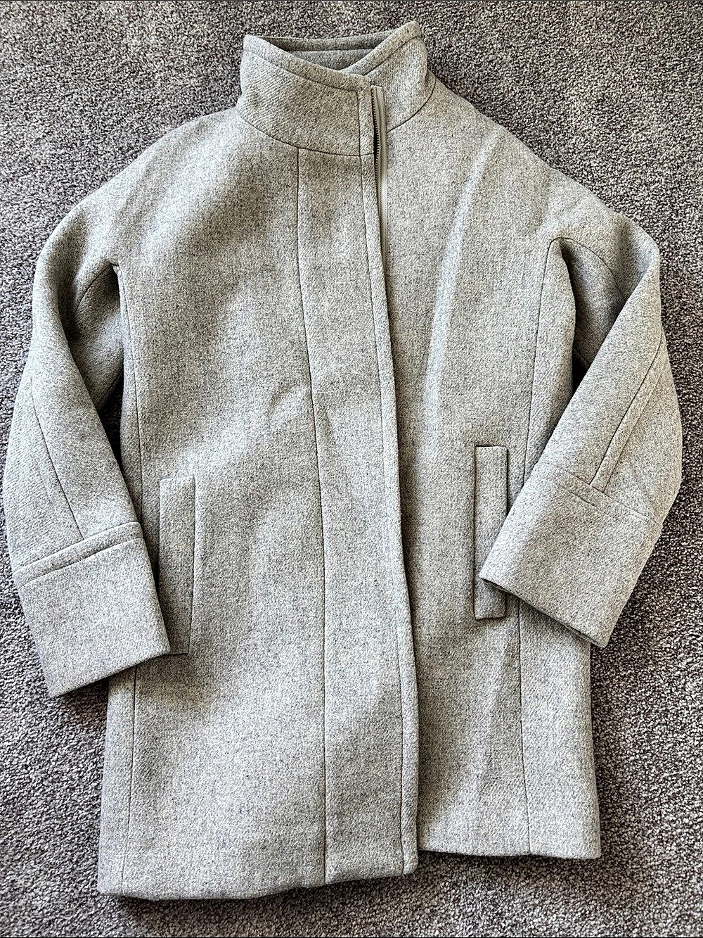 J.Crew Wool-Blend Coat in Gray Size 0 Like New